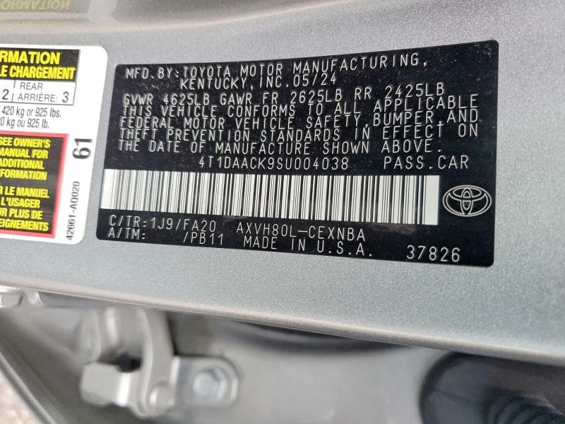 2025 TOYOTA CAMRY LE 13