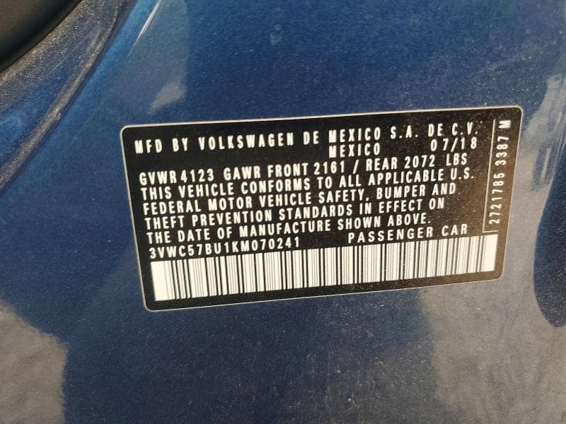 2019 VOLKSWAGEN JETTA S 12