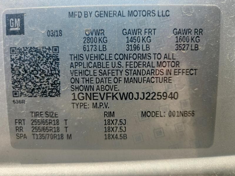 2018 CHEVROLET TRAVERSE LS LS 13
