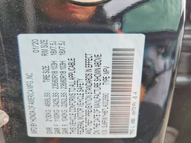 2020 HONDA CR-V EXL EXL 13