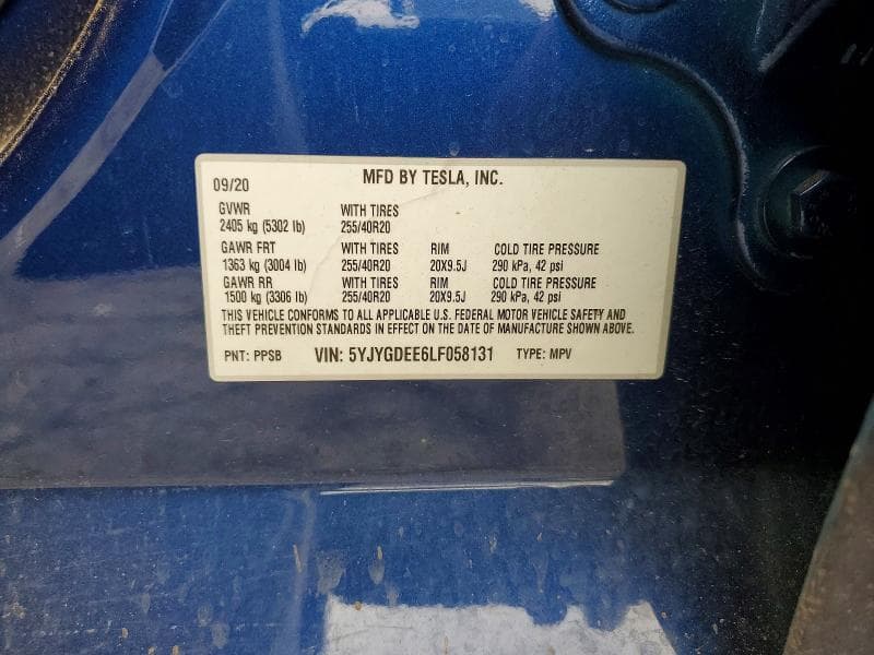 2020 TESLA MODEL Y 13