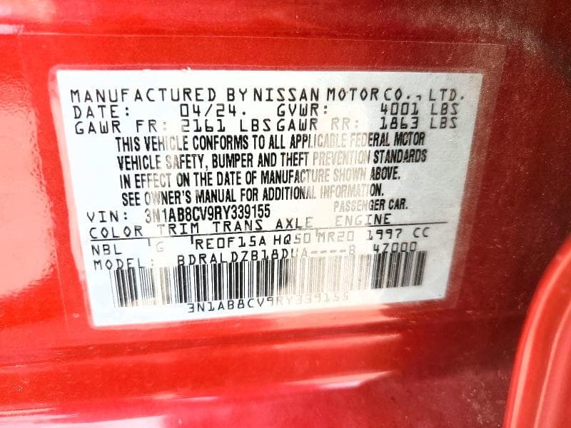2024 NISSAN SENTRA SV SV 12