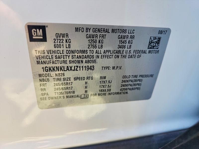 2018 GMC ACADIA SLE 13