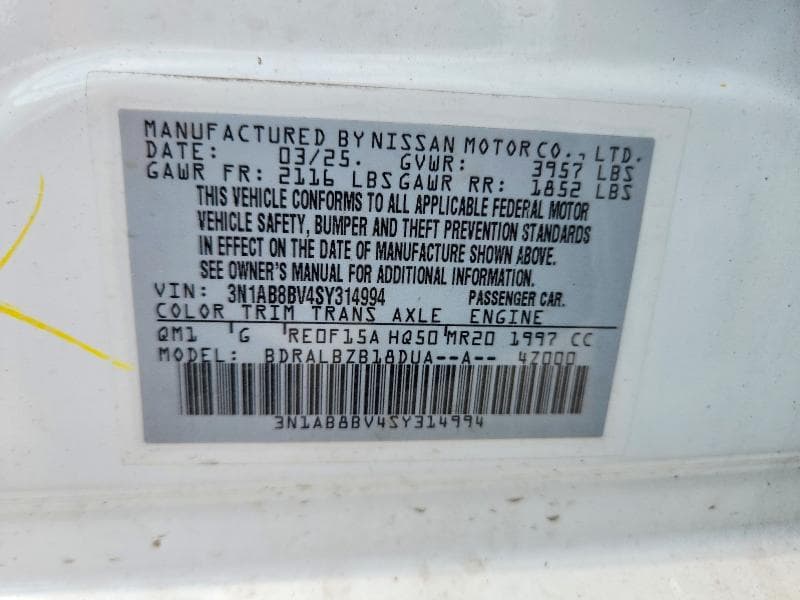2025 NISSAN SENTRA S S 13