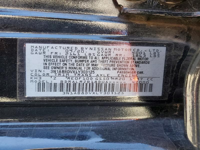 2020 NISSAN SENTRA SR 12