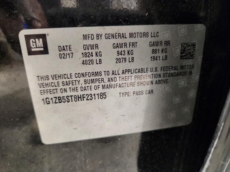 2017 CHEVROLET MALIBU LS 12