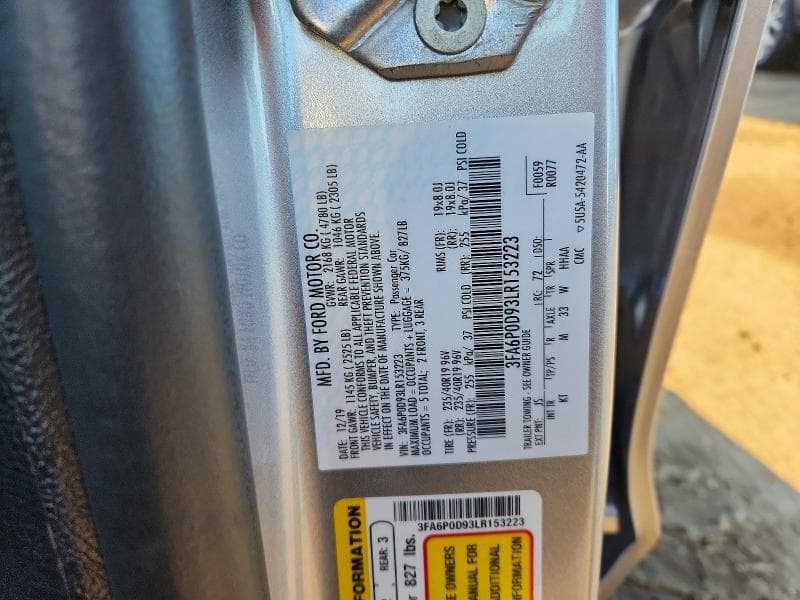 2020 FORD FUSION TITANIUM 12