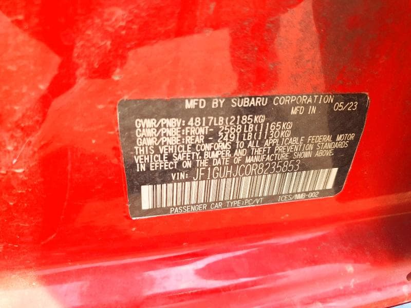 2024 SUBARU IMPREZA RS 12