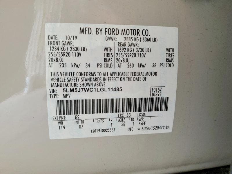 2020 LINCOLN AVIATOR RESERVE RESERVE 13