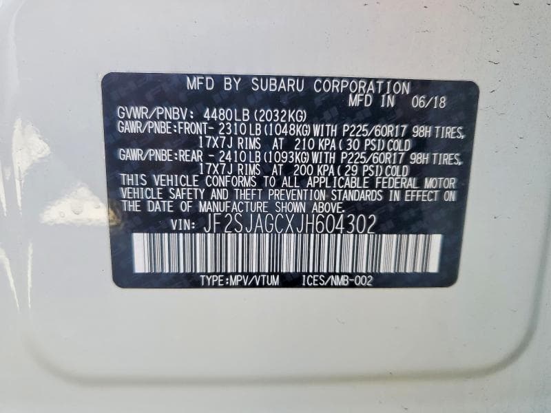 2018 SUBARU FORESTER 2.5I PREMIUM 12