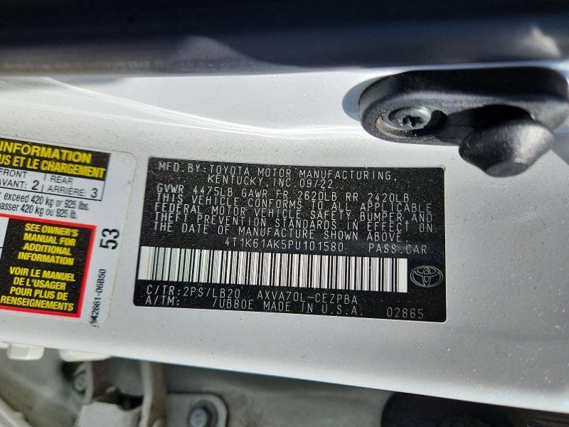 2023 TOYOTA CAMRY XSE 12
