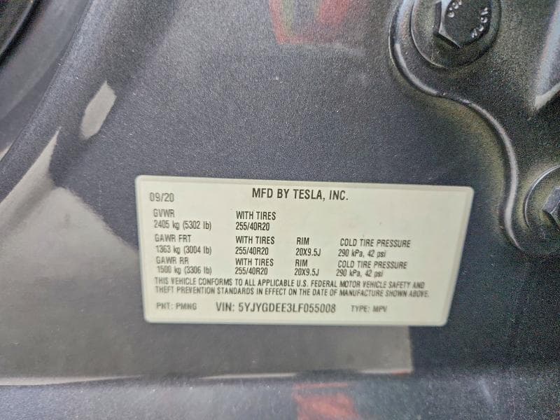 2020 TESLA MODEL Y 12