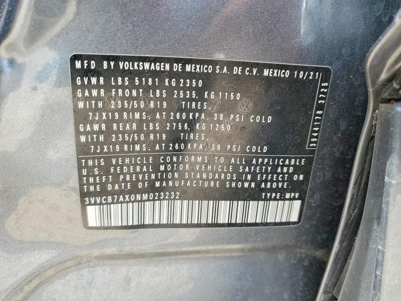 2022 VOLKSWAGEN TIGUAN SE R-LINE BLACK 13