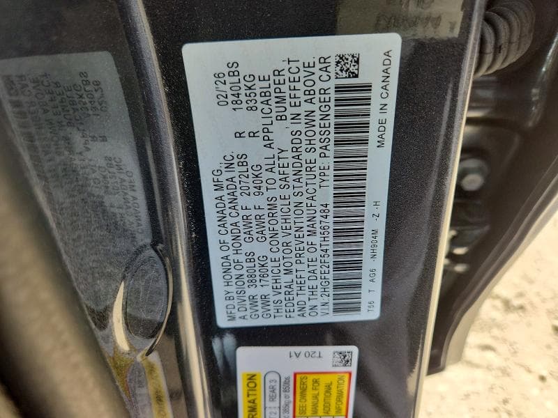 2026 HONDA CIVIC SPORT 12
