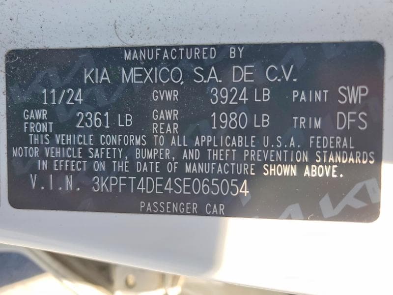 2025 KIA K4 LXS 13