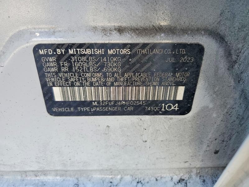 2024 MITSUBISHI MIRAGE G4 ES 12