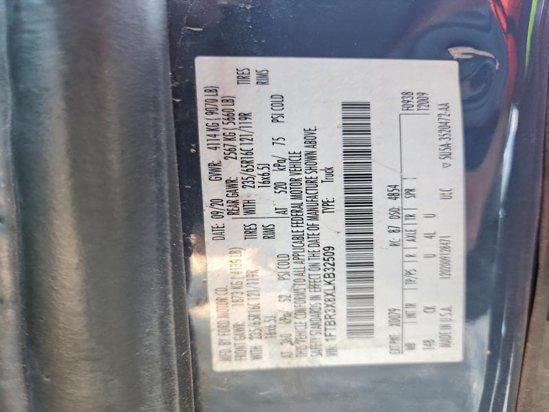 2020 FORD TRANSIT 250 DELIVERY VAN 12