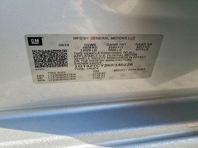 2019 GMC SIERRA K3500 12