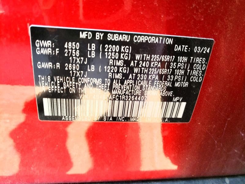 2024 SUBARU OUTBACK PREMIUM 14