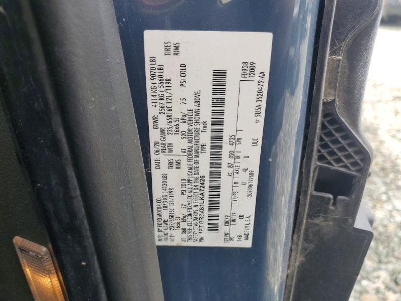 2020 FORD TRANSIT T-250 13