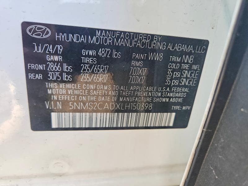 2020 HYUNDAI SANTA FE SE SE 13