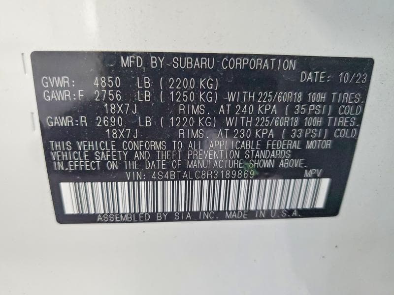 2024 SUBARU OUTBACK ONYX EDITION 13