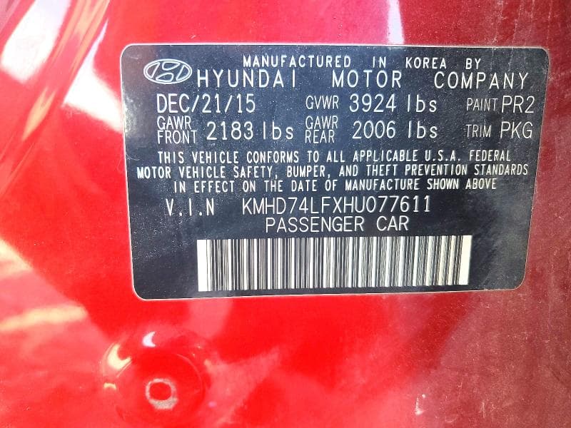 2017 HYUNDAI ELANTRA SE 13