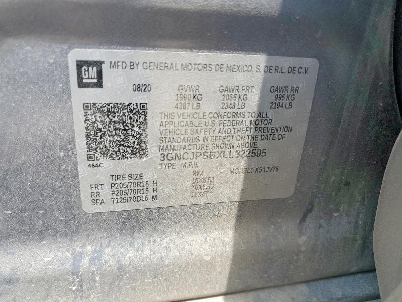 2020 CHEVROLET TRAX 1LT 13