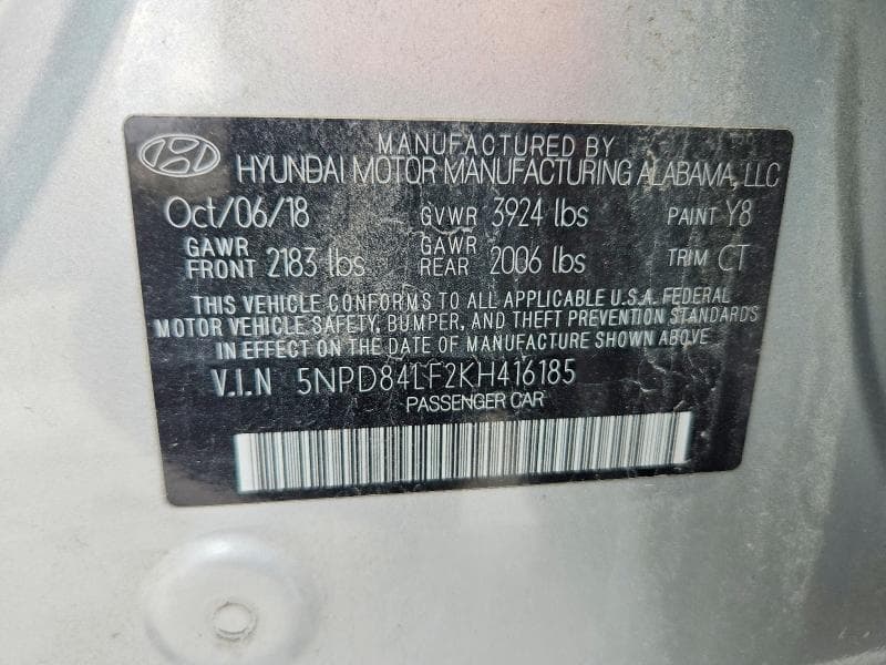 2019 HYUNDAI ELANTRA SEL SEL 13