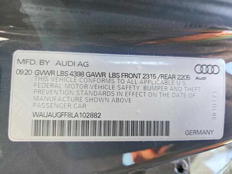 2020 AUDI A3 PREMIUM PREMIUM 13