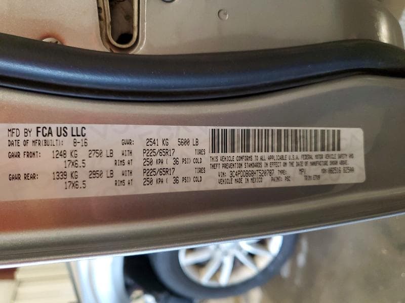 2017 DODGE JOURNEY SXT 14