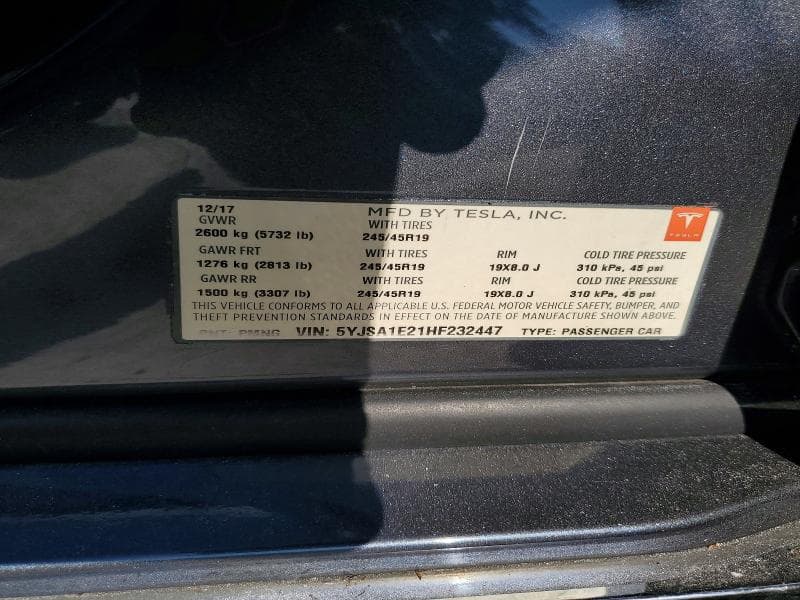 2017 TESLA MODEL S 13