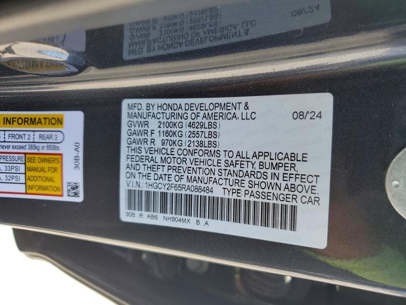 2024 HONDA ACCORD HYBRID EXL 12