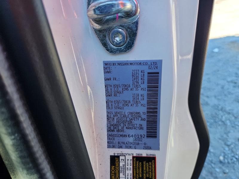 2024 NISSAN FRONTIER S S 12