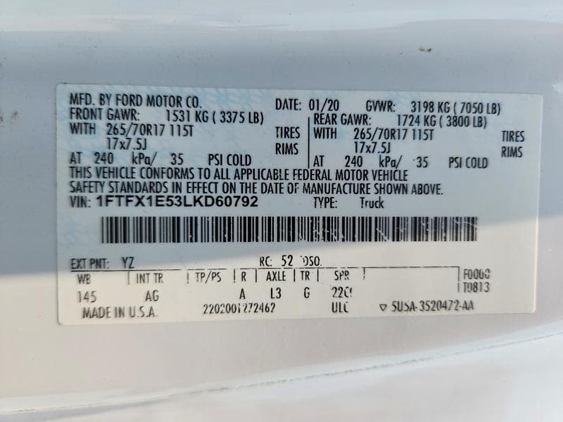 2020 FORD F150 SUPER CAB SUPER CAB 13