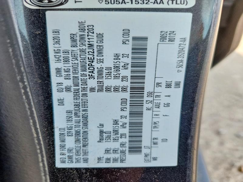 2018 FORD FIESTA SE 12