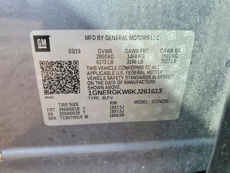 2019 CHEVROLET TRAVERSE LT 13