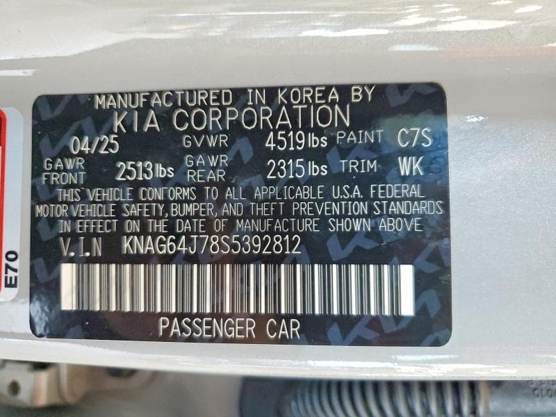 2025 KIA K5 GT LINE 12