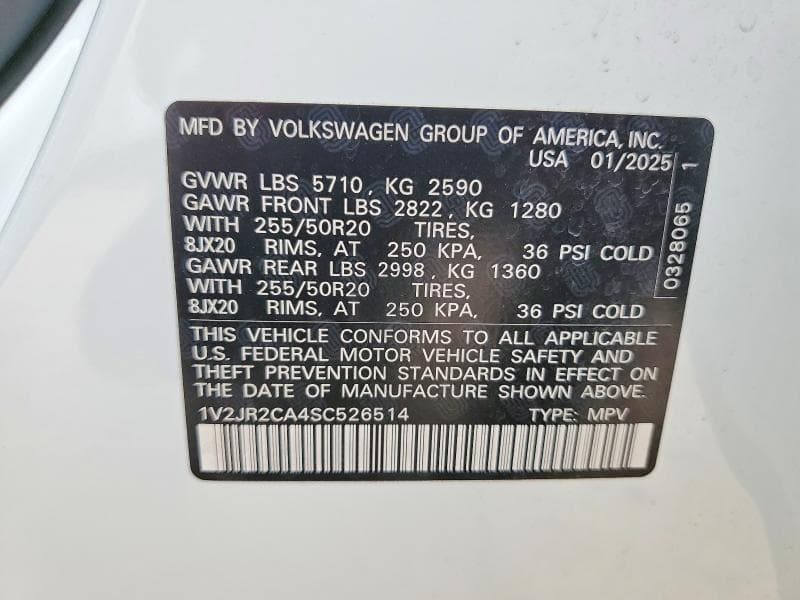 2025 VOLKSWAGEN ATLAS SE 12