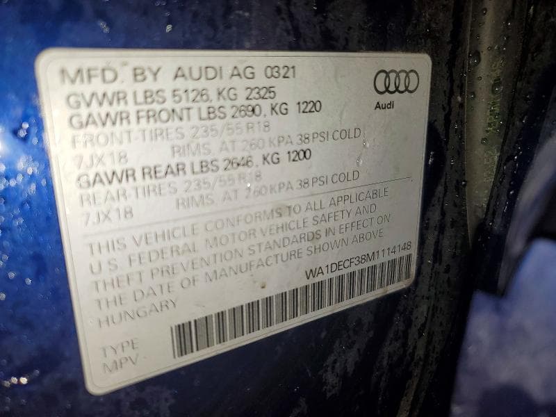 2021 AUDI Q3 PREMIUM S LINE 45 13