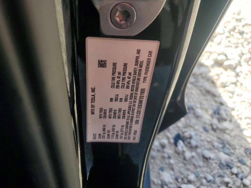 2022 TESLA MODEL 3 12