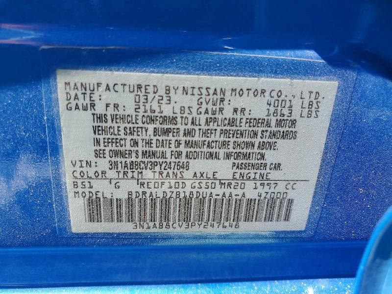 2023 NISSAN SENTRA SV 12