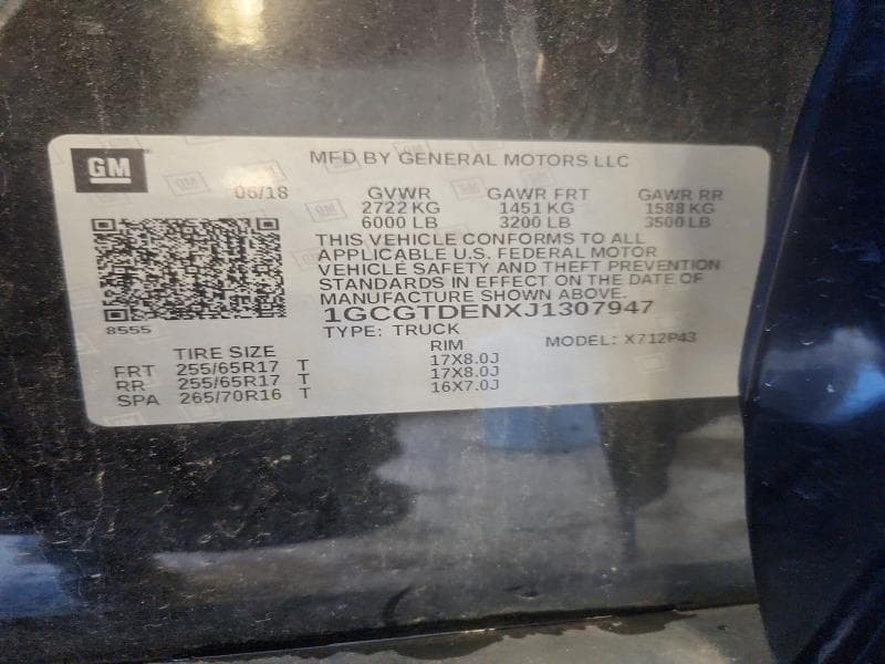 2018 CHEVROLET COLORADO Z71 Z71 13