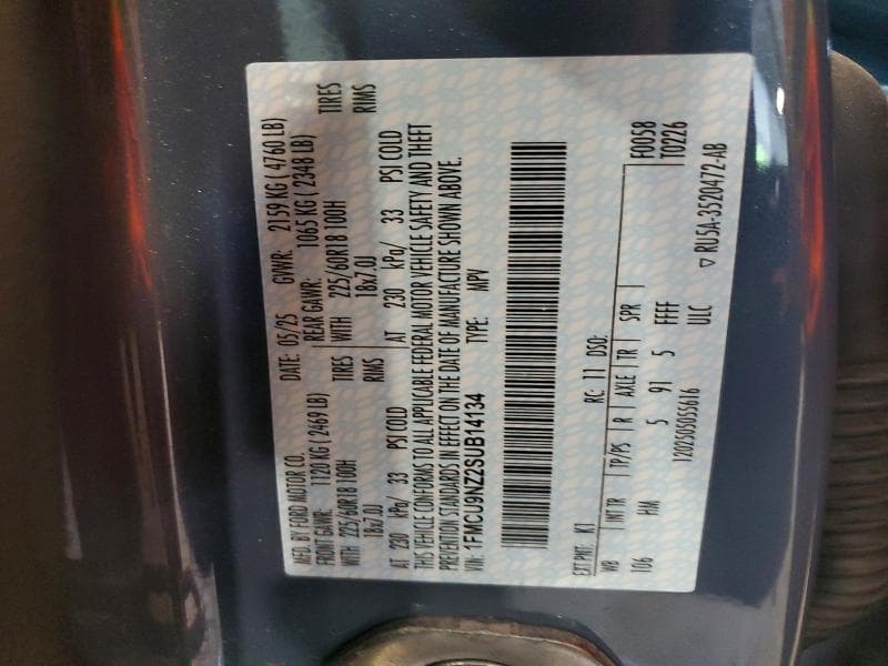 2025 FORD ESCAPE ST LINE SELECT ST LINE SELECT 13