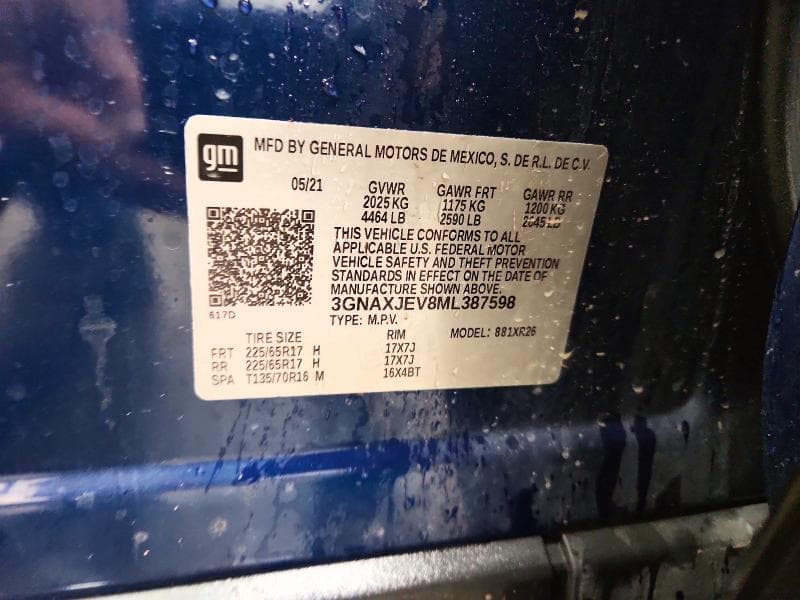2021 CHEVROLET EQUINOX LT LT 14