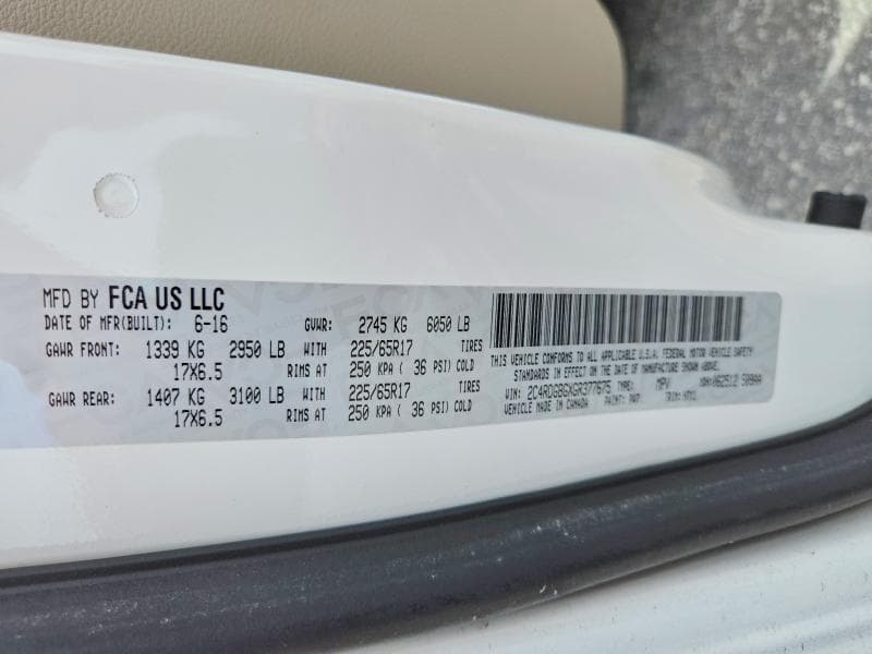 2016 DODGE GRAND CARAVAN SE 13