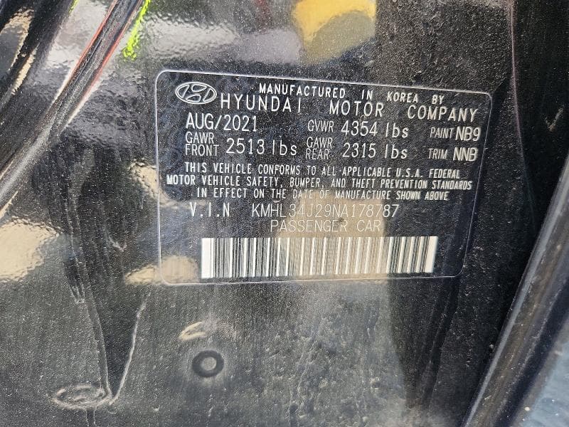 2022 HYUNDAI SONATA LIMITED 12