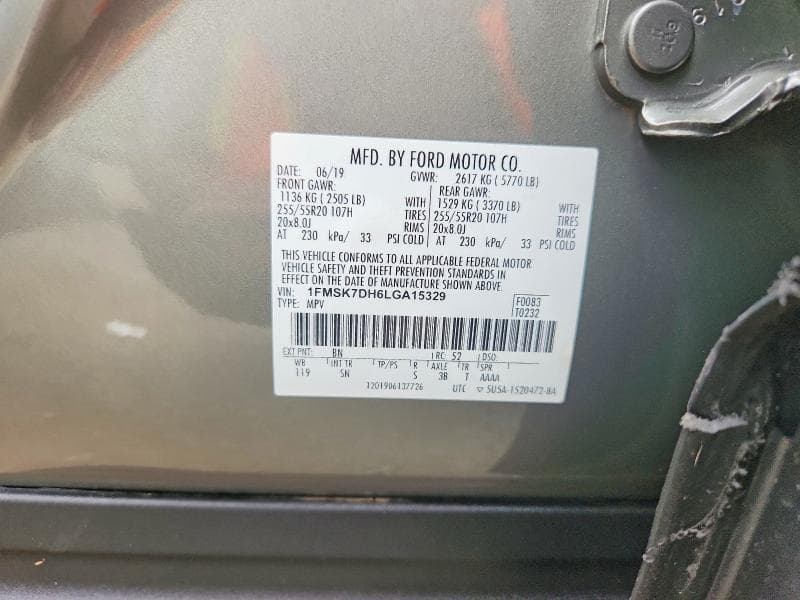 2020 FORD EXPLORER XLT 13