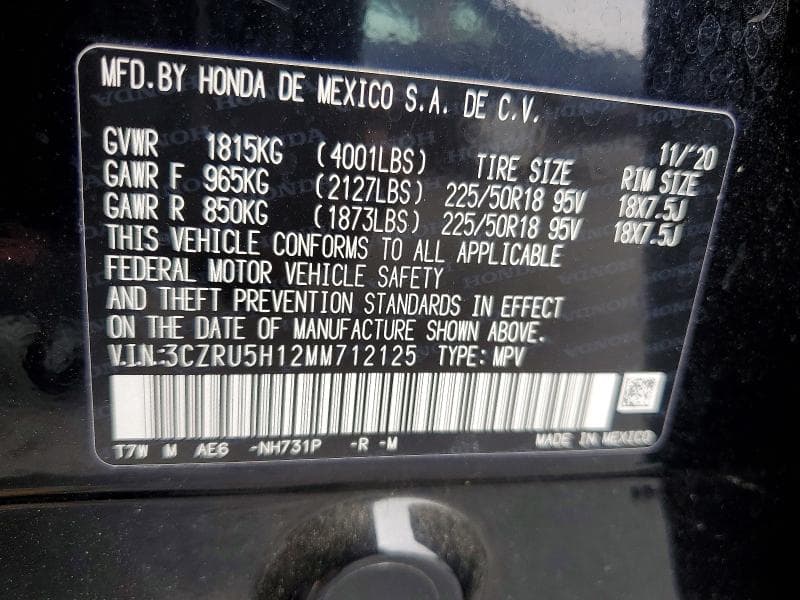 2021 HONDA HR-V SPORT 14