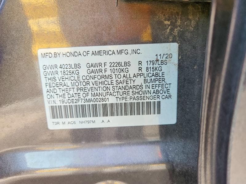 2021 ACURA ILX PREMIUM PREMIUM 12